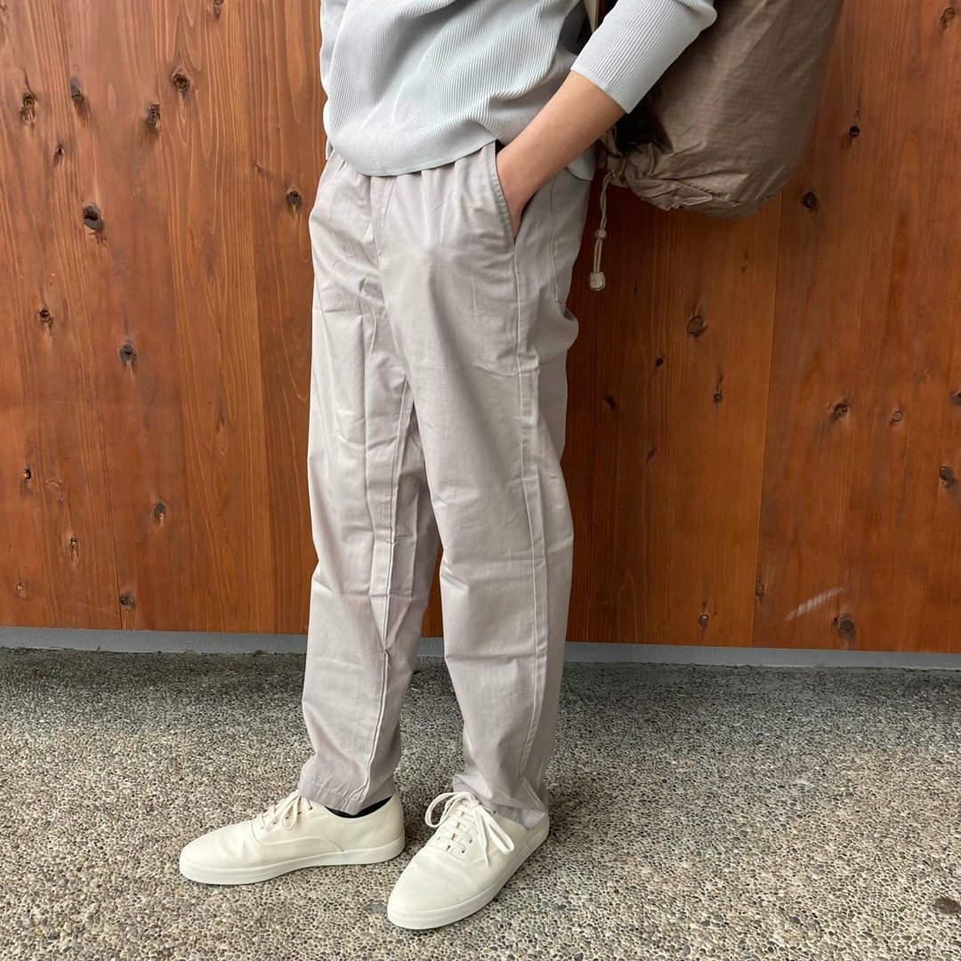 乾きやすい洗えるリブ編み長袖ニットＴシャツ