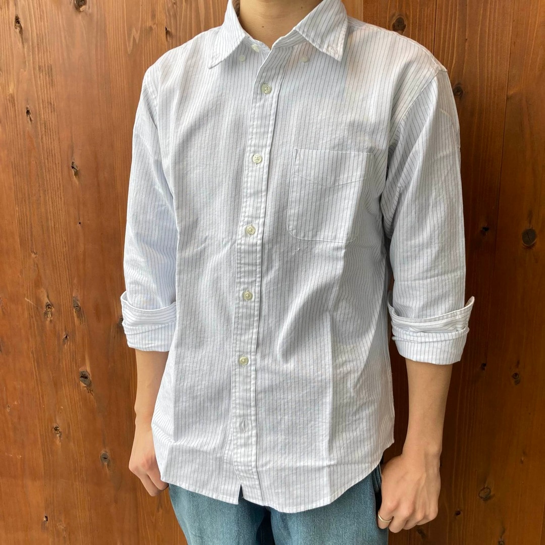 洗いざらしオックスボタンダウン長袖シャツ