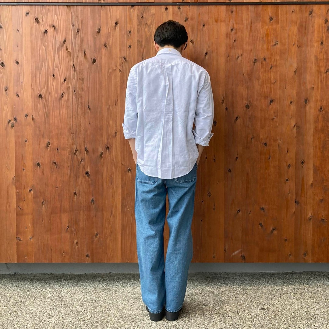 洗いざらしオックスボタンダウン長袖シャツ