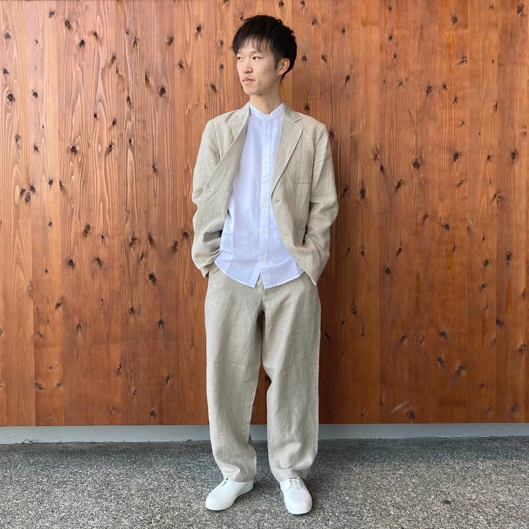 リネン洗いざらしジャケット