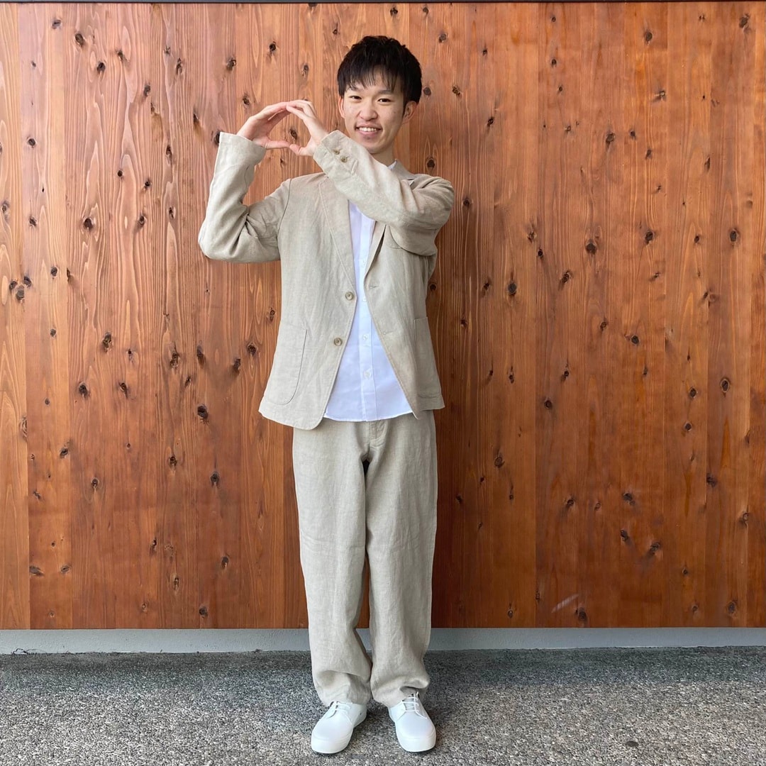 リネン洗いざらしジャケット