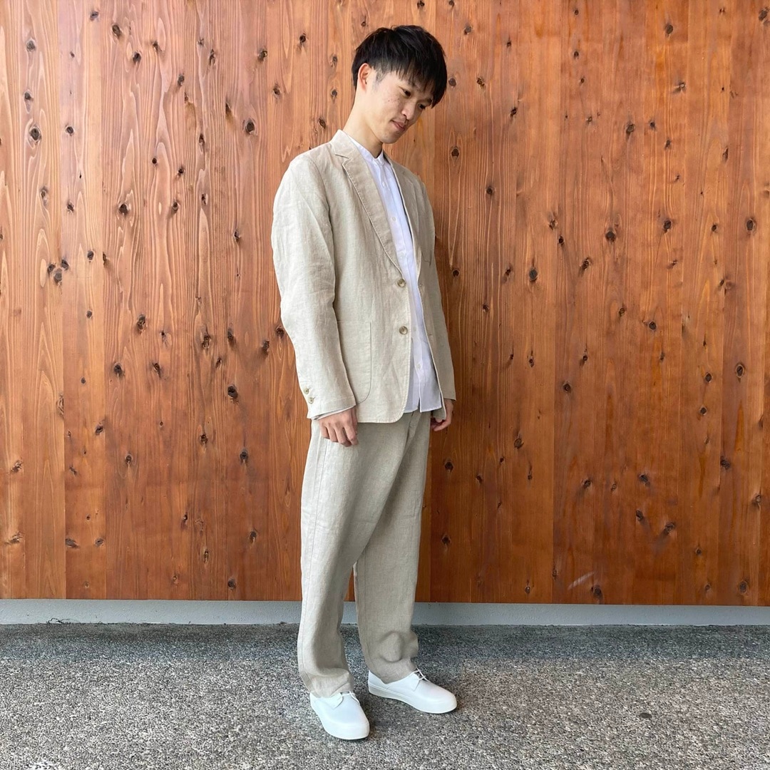 リネン洗いざらしジャケット