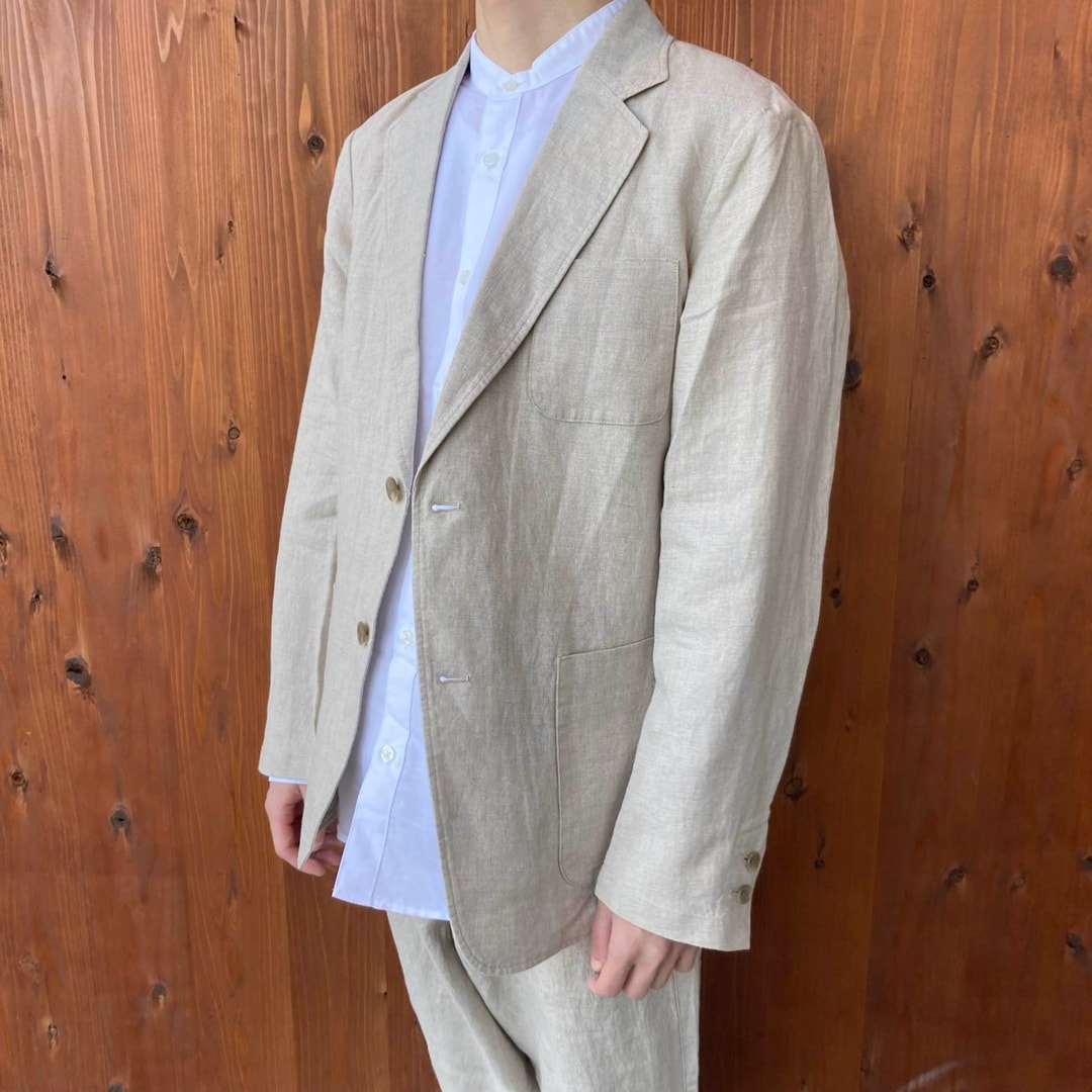 リネン洗いざらしジャケット
