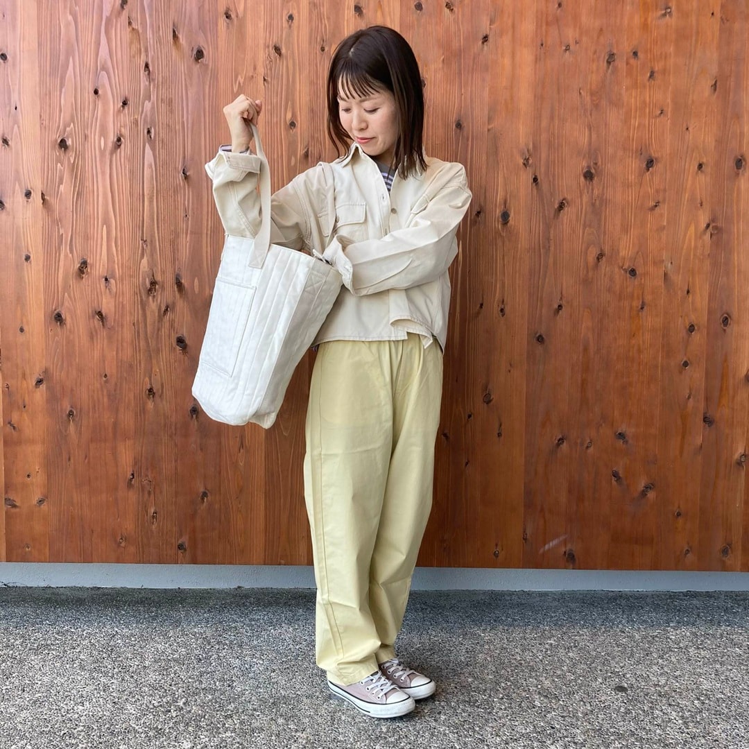 カポック混ライトツイル長袖シャツ