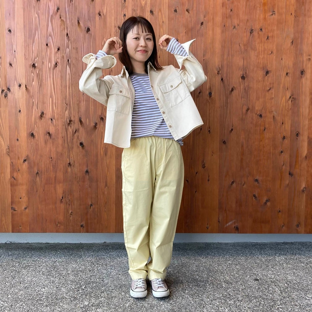 カポック混ライトツイル長袖シャツ