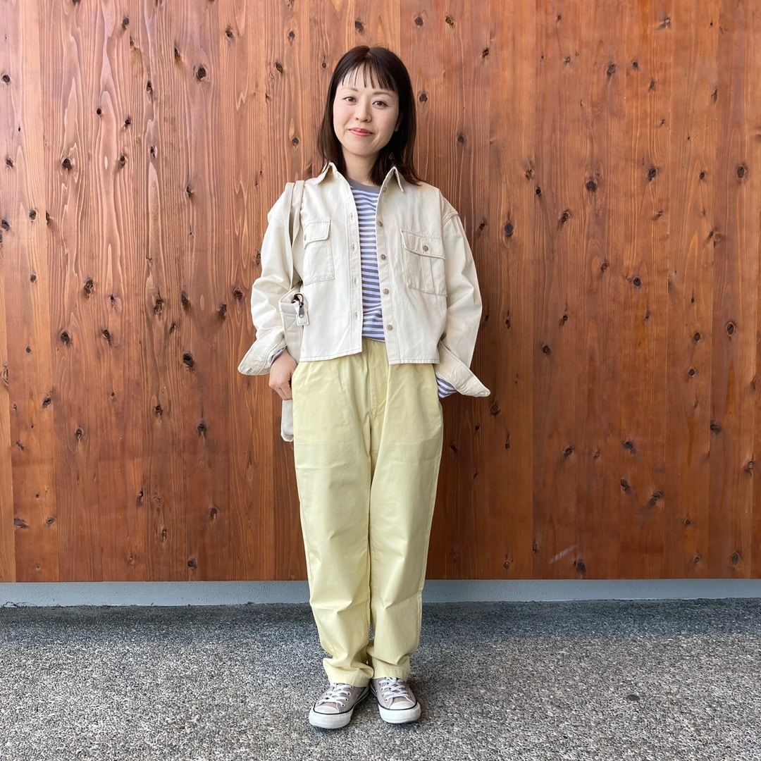 カポック混ライトツイル長袖シャツ