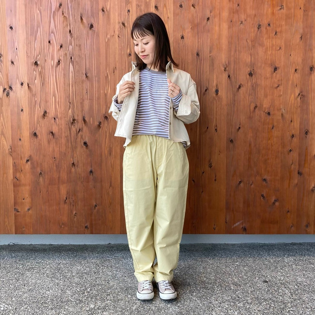 カポック混ライトツイル長袖シャツ