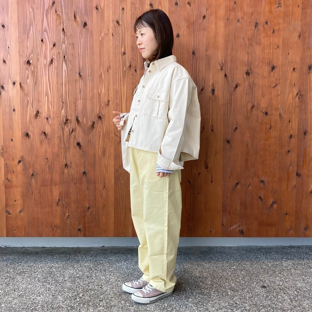 カポック混ライトツイル長袖シャツ