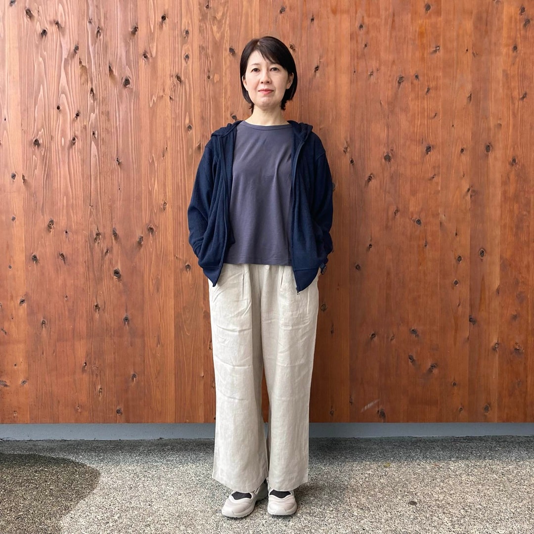 着るタオル両面パイル長袖ジップパーカ