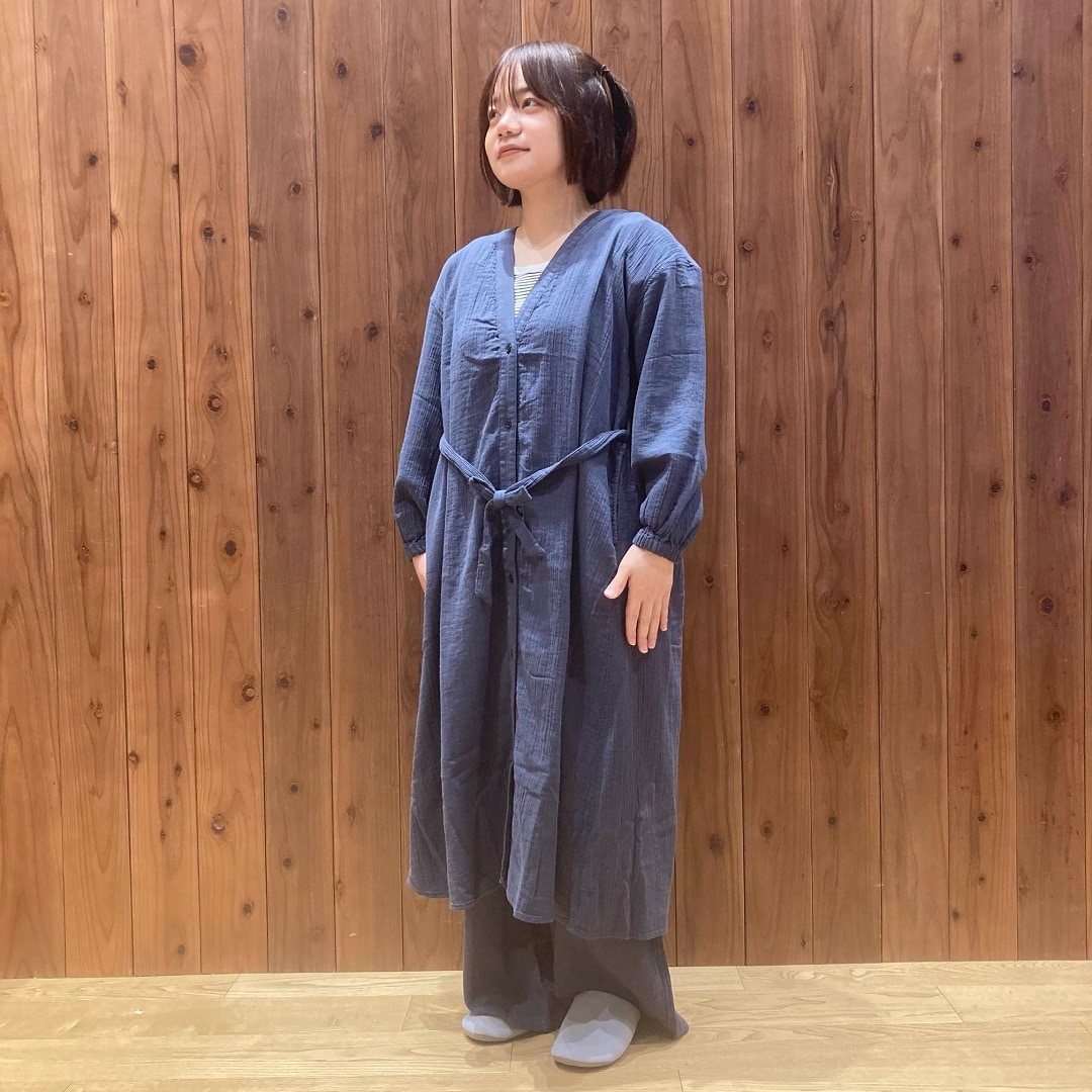 楊柳ガーゼロングカーディガン