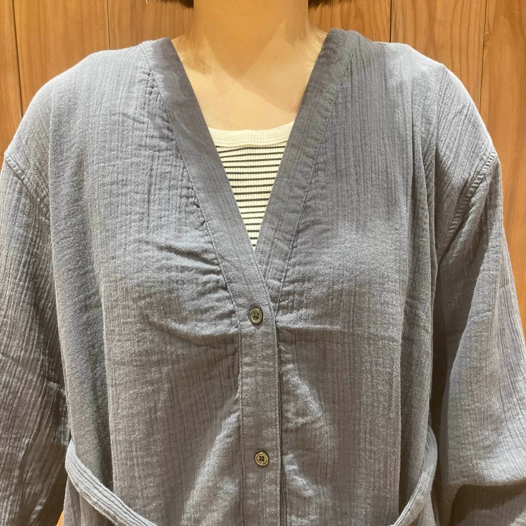 楊柳ガーゼロングカーディガン