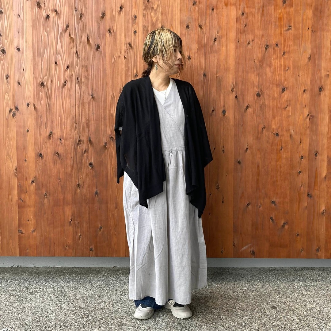 強撚シアーカシュクールワンピース