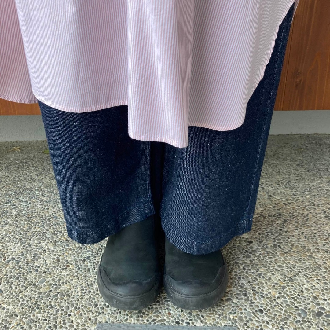 コットンリネンイージーワイドパンツ