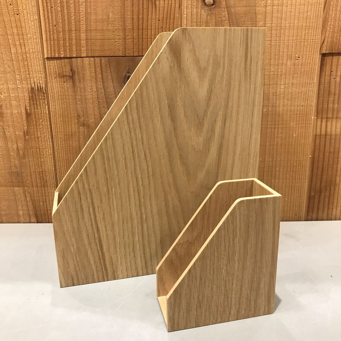 木製スタンドファイルボックス