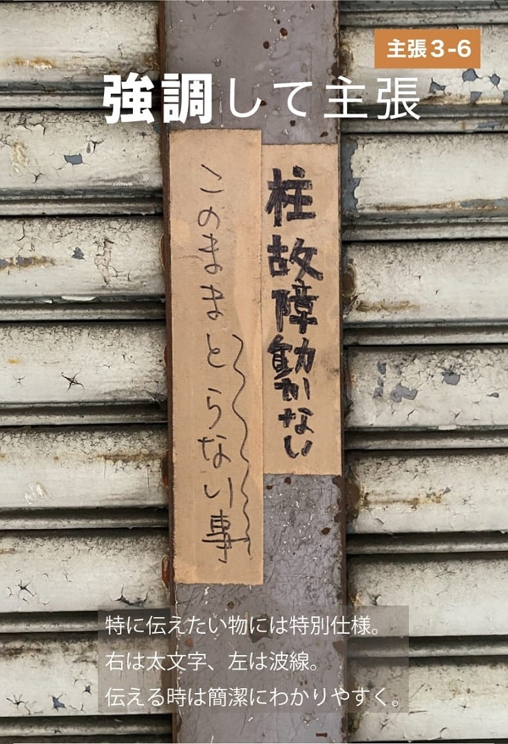 主張表