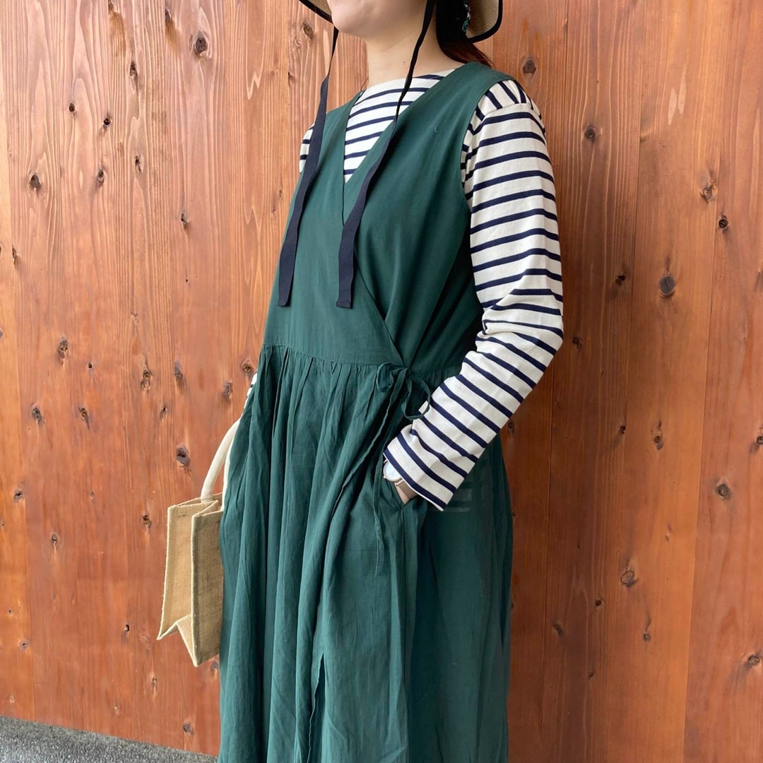 強撚シアーカシュクールワンピース