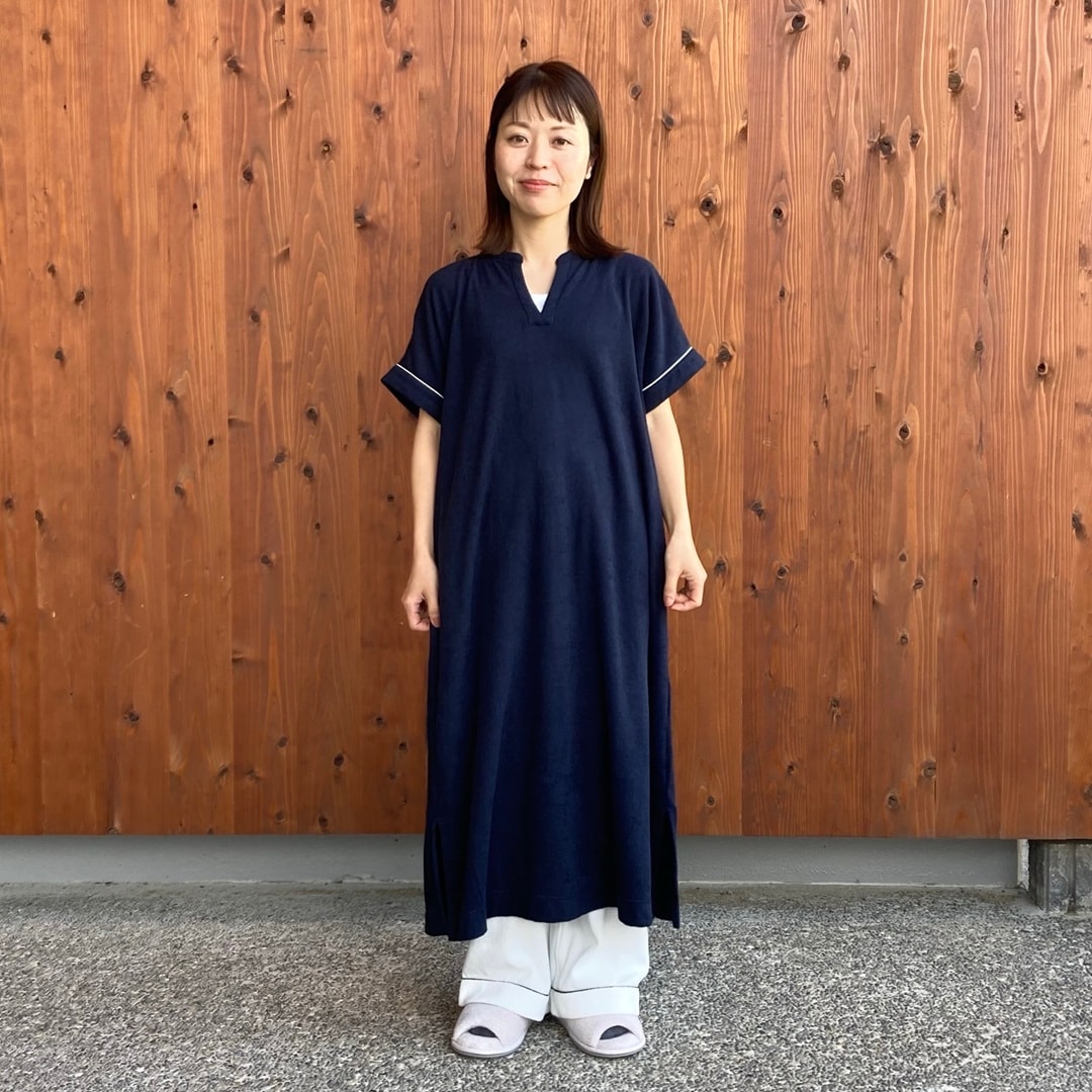着るタオル両面パイル半袖ワンピース
