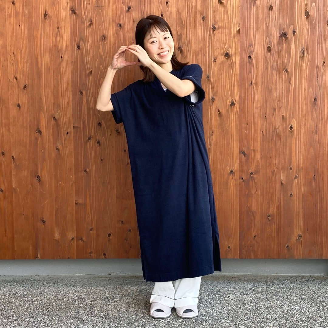 着るタオル両面パイル半袖ワンピース