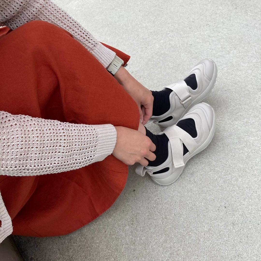 リネン洗いざらしスリーブレスワンピース