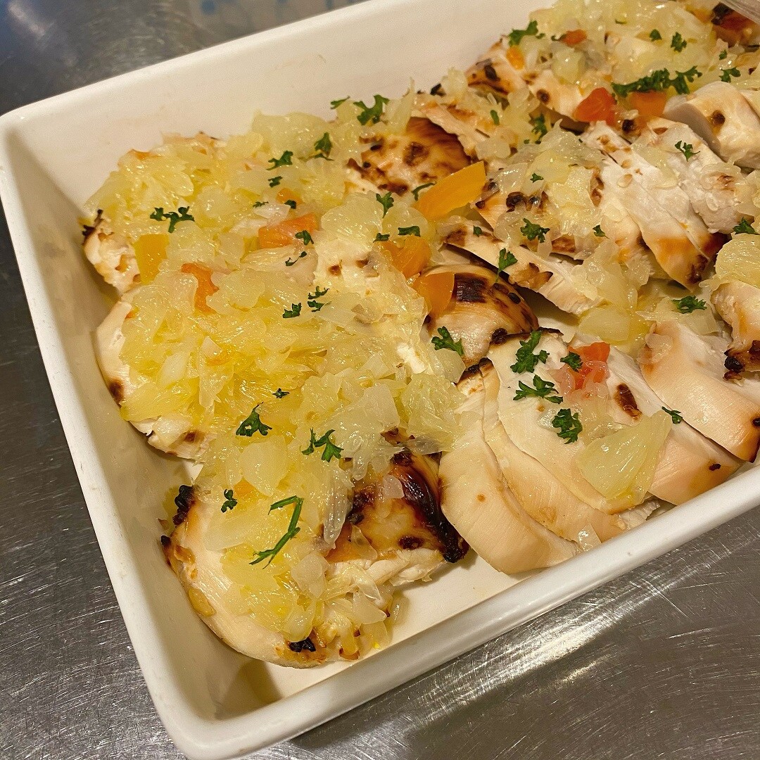 鶏肉のオーブン焼き　文旦ソース