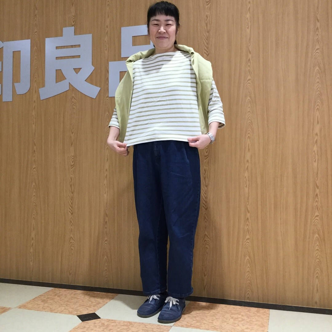 【大津西武】太番手天竺編みドロップショルダーTシャツ（七分袖）