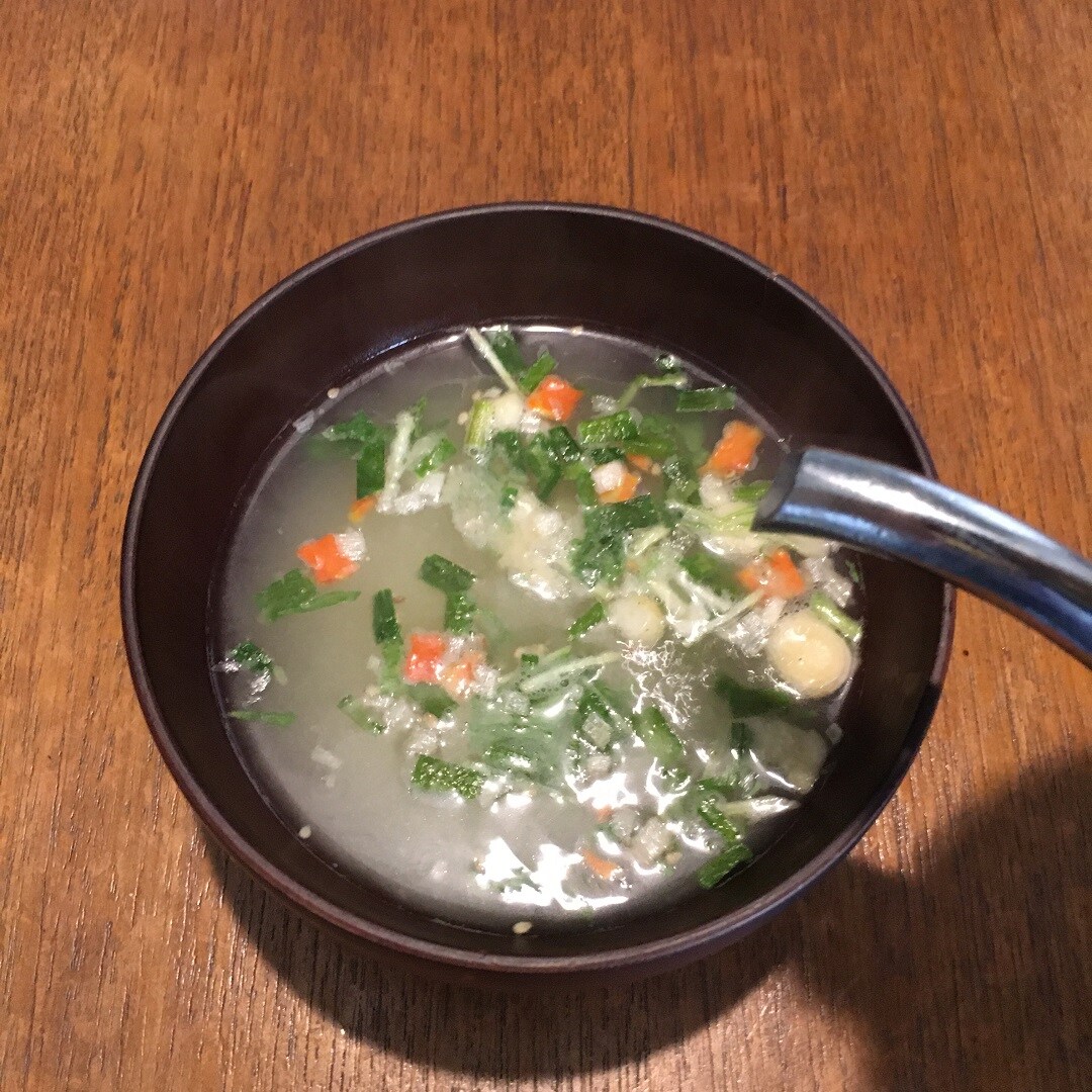 【大津西武】食べるスープ えびと水菜の白湯スープ