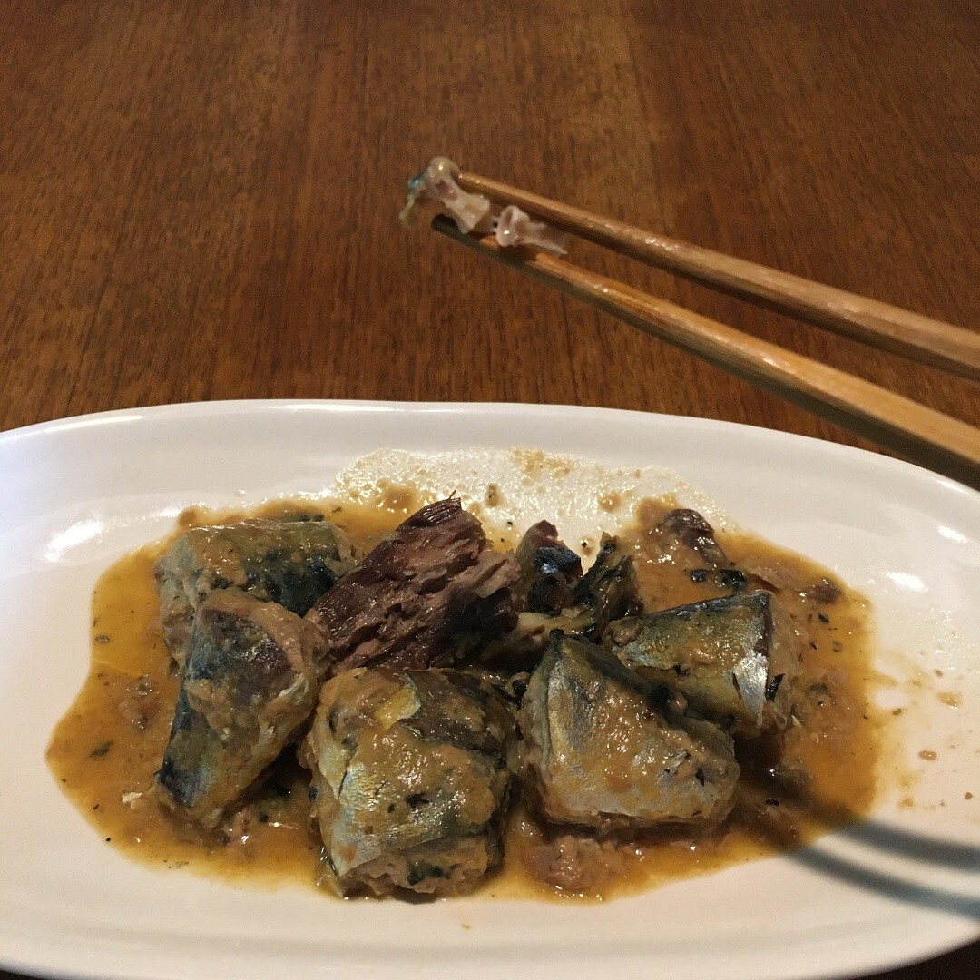 【大津西武】さばの尾肉水煮をつかって味噌煮