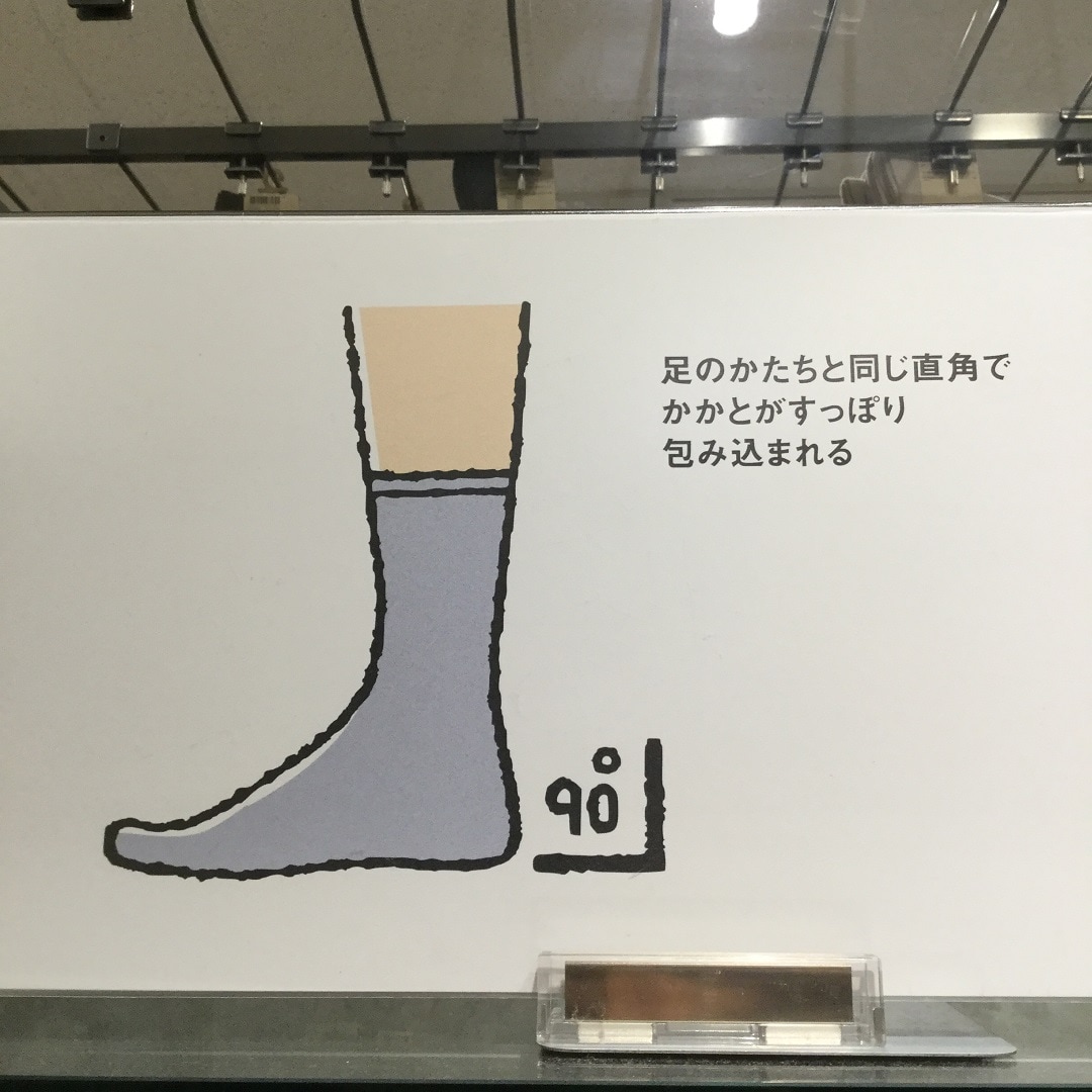 【大津西武】足なり直角靴下直角のわけ