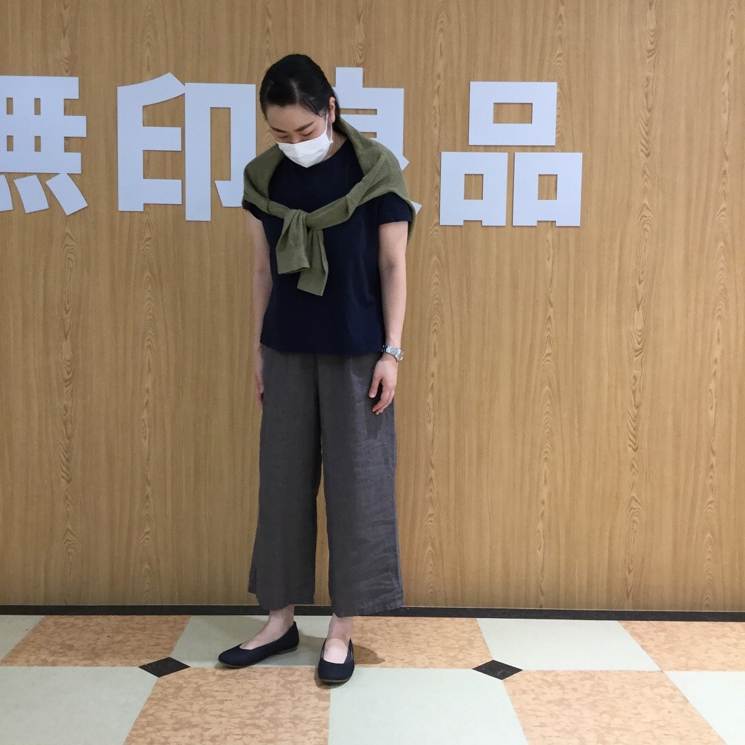 【大津西武】ＵＶカットフレンチリネンクルーネックカーディガン