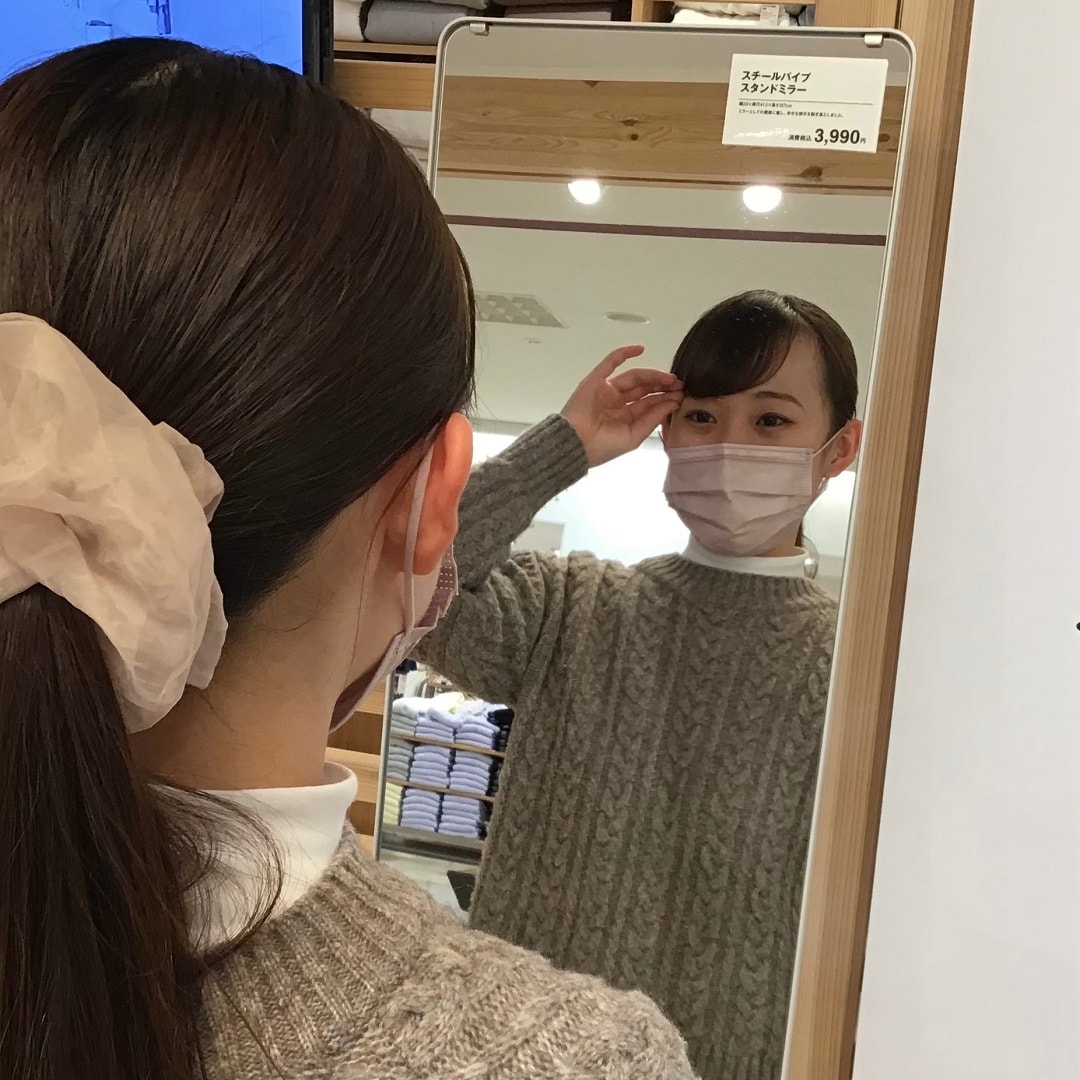 【トキハわさだタウン】スチールパイプミラー