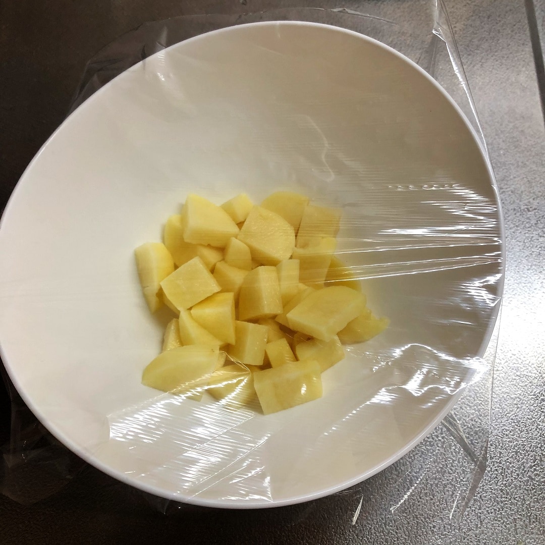 レンジであたためたじゃが芋