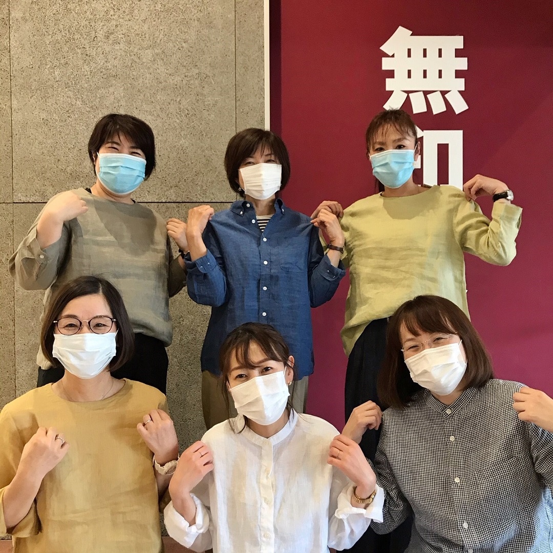 【ゆめタウン下松】みんなでリネンを着用しました!
