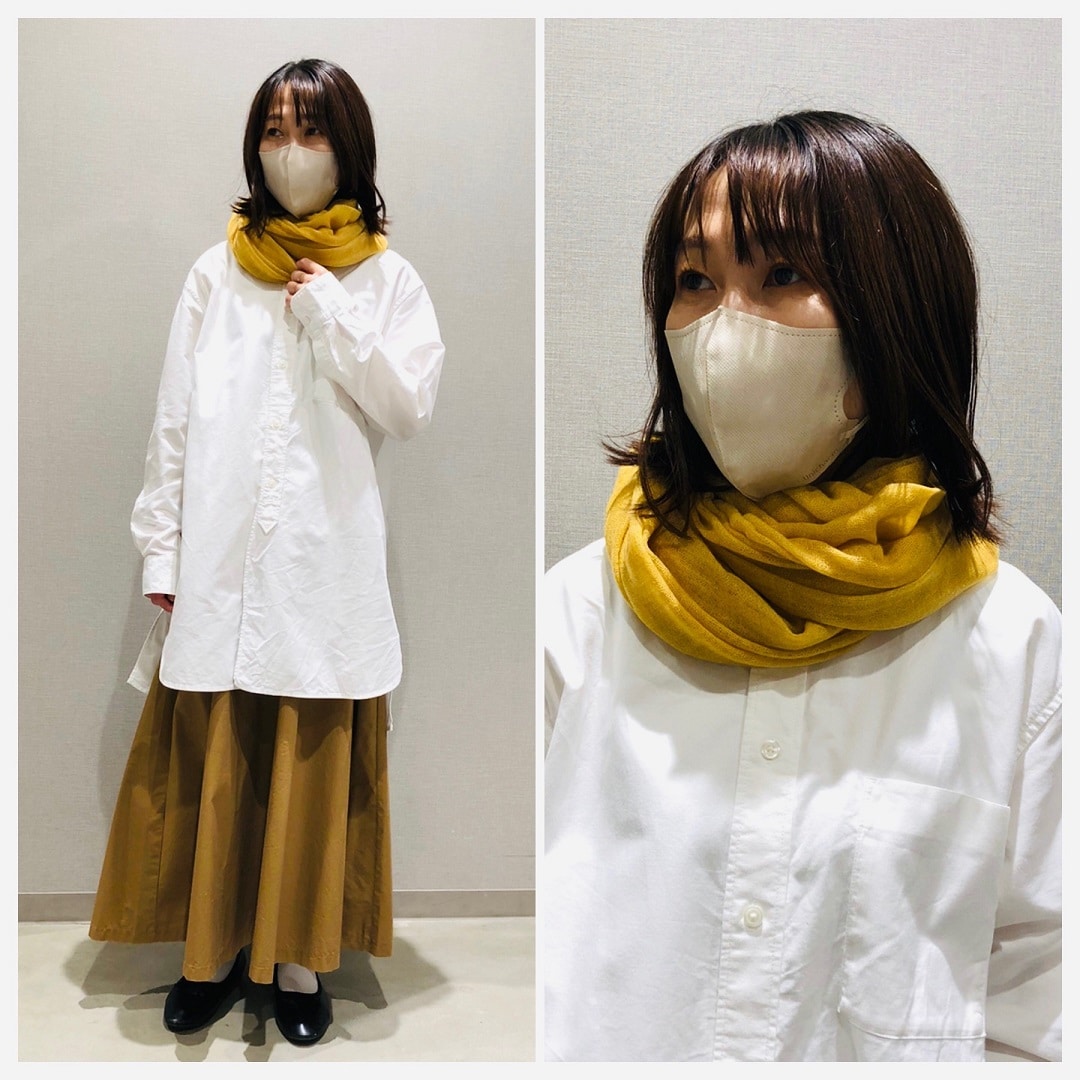 【ゆめタウン下松】再生カシミヤ混大判ストールコーデ