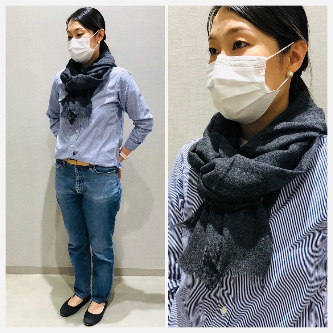 春夏新作モデル 無印良品 カシミヤ入り 大判ストール ienomat.com.br