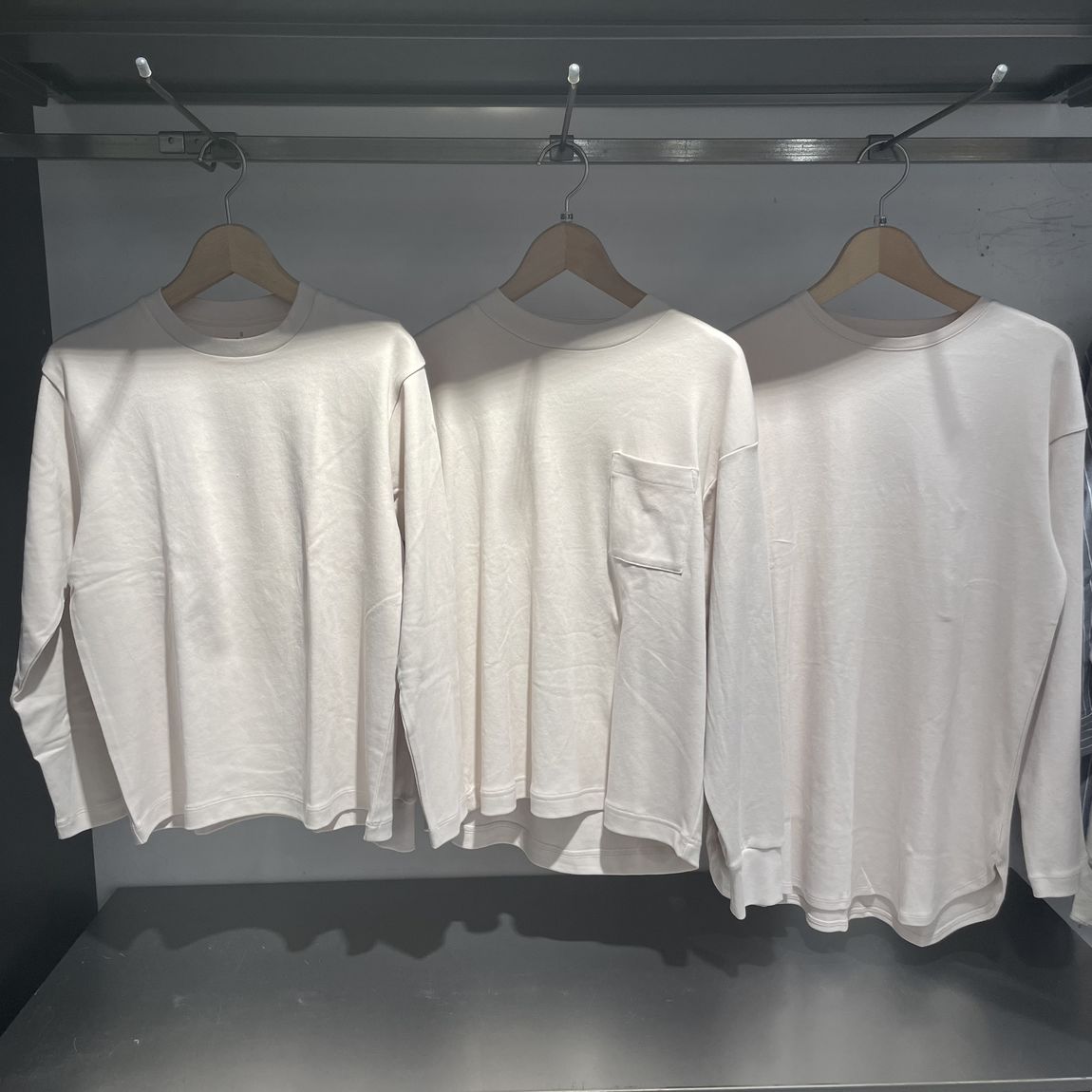 スムース編みロング丈長袖Ｔシャツ