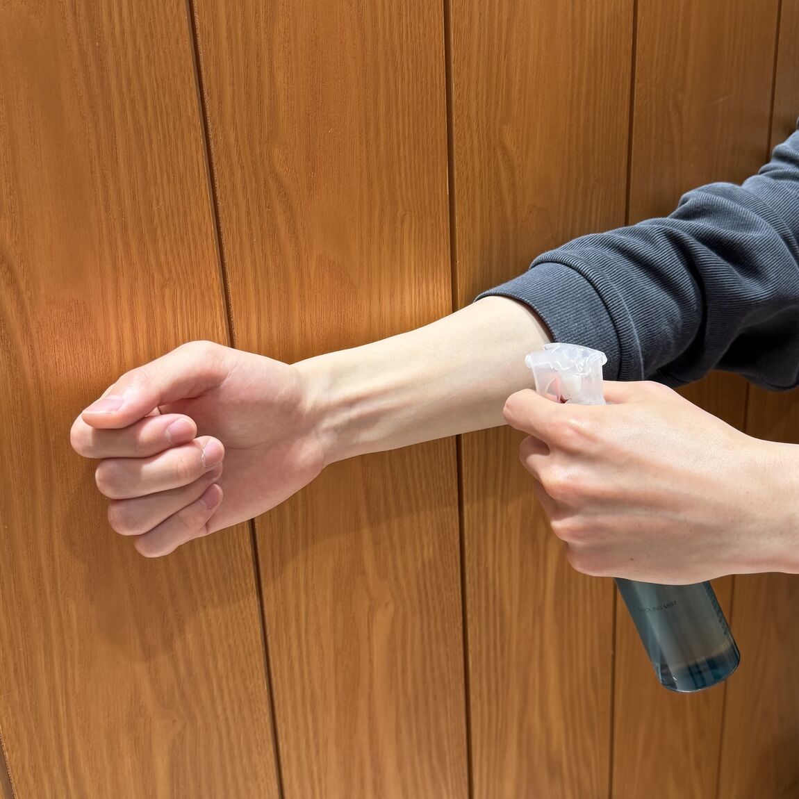 ひんやりボディミストの使用例