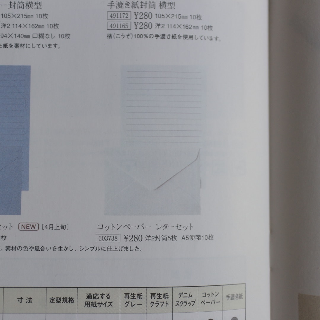 コットンペーパーレターセット