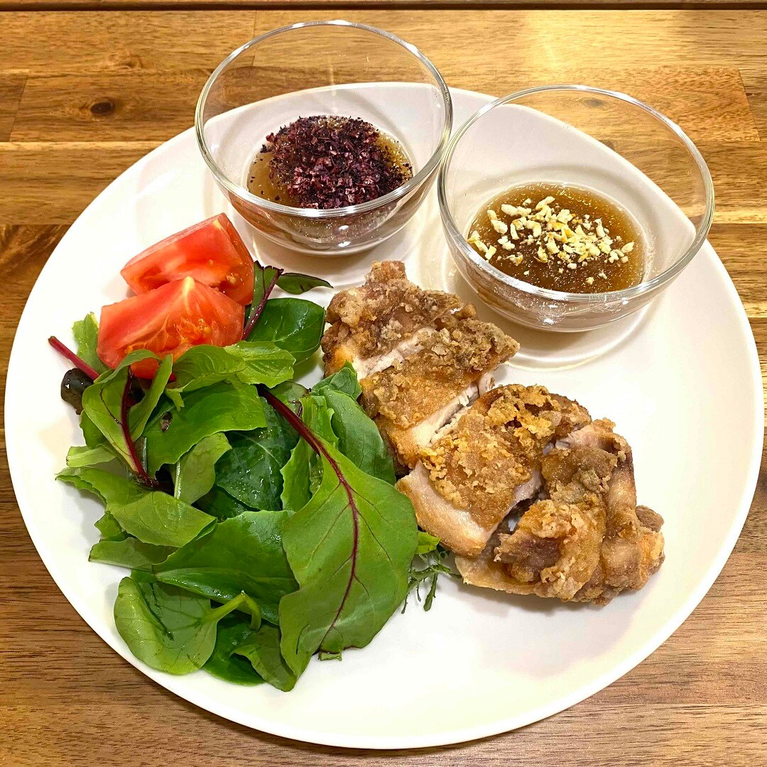 冷やし麵つゆの鶏肉竜田揚げソースのアレンジ