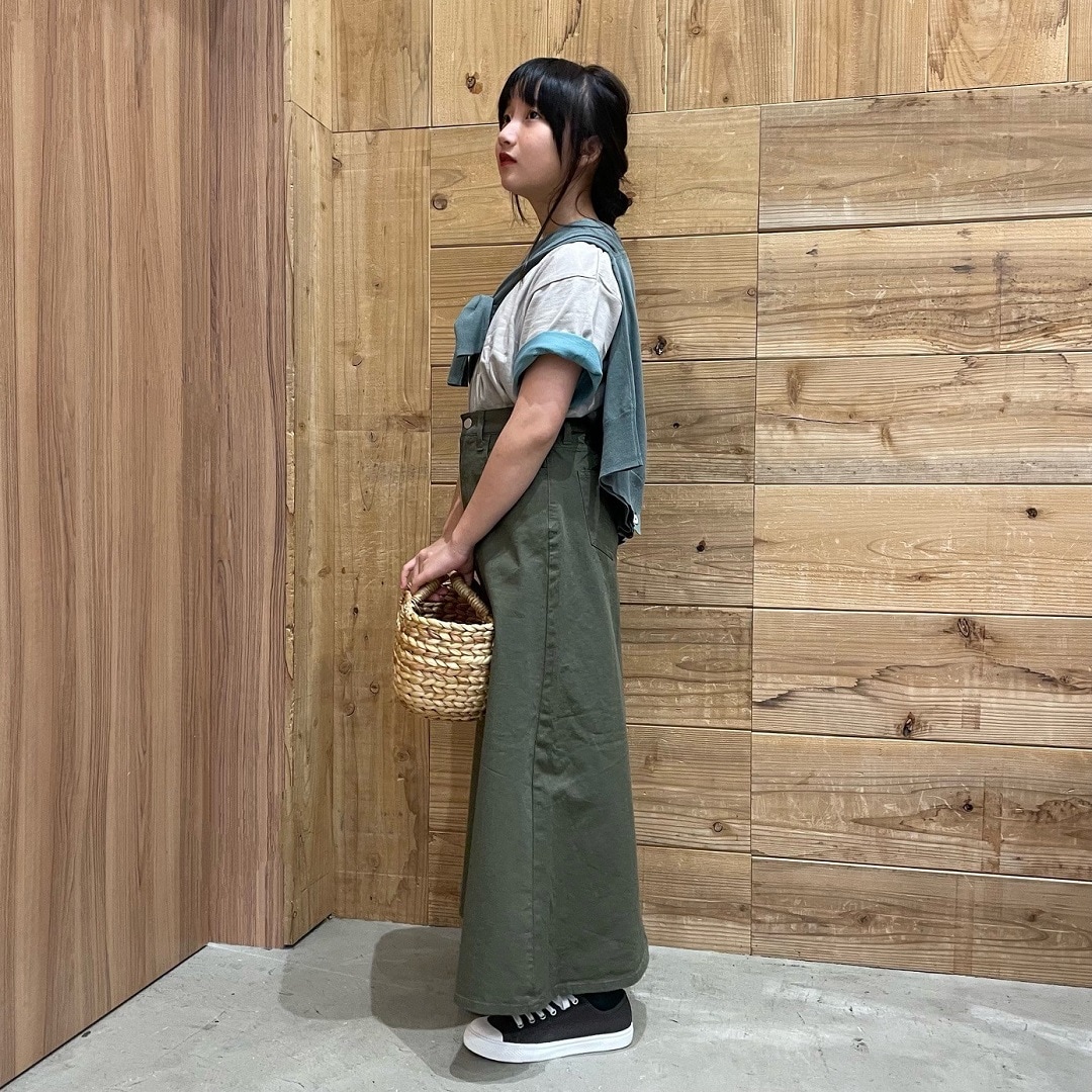 Aラインスカート　秋色コーデ　全身