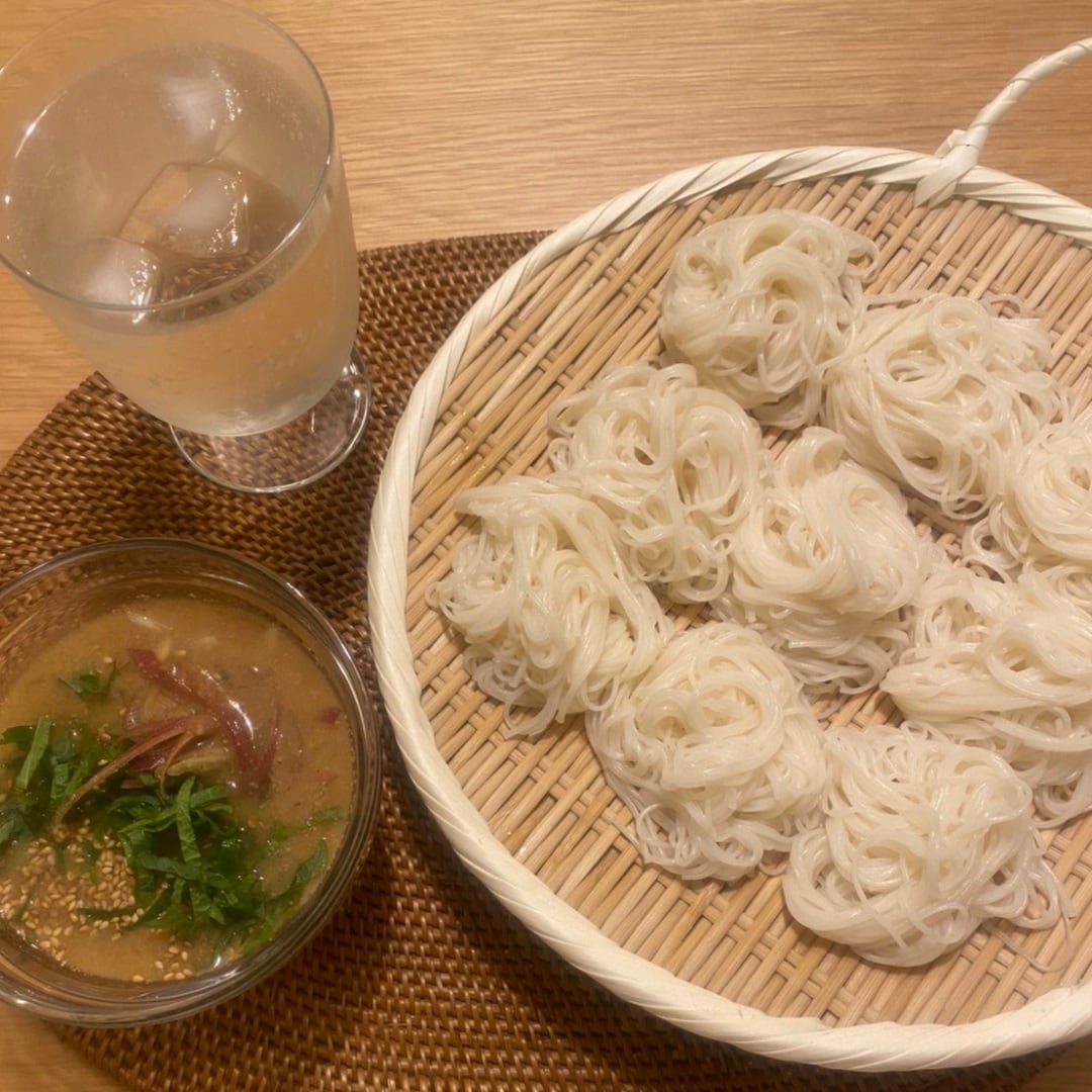 素麺にかける冷や汁