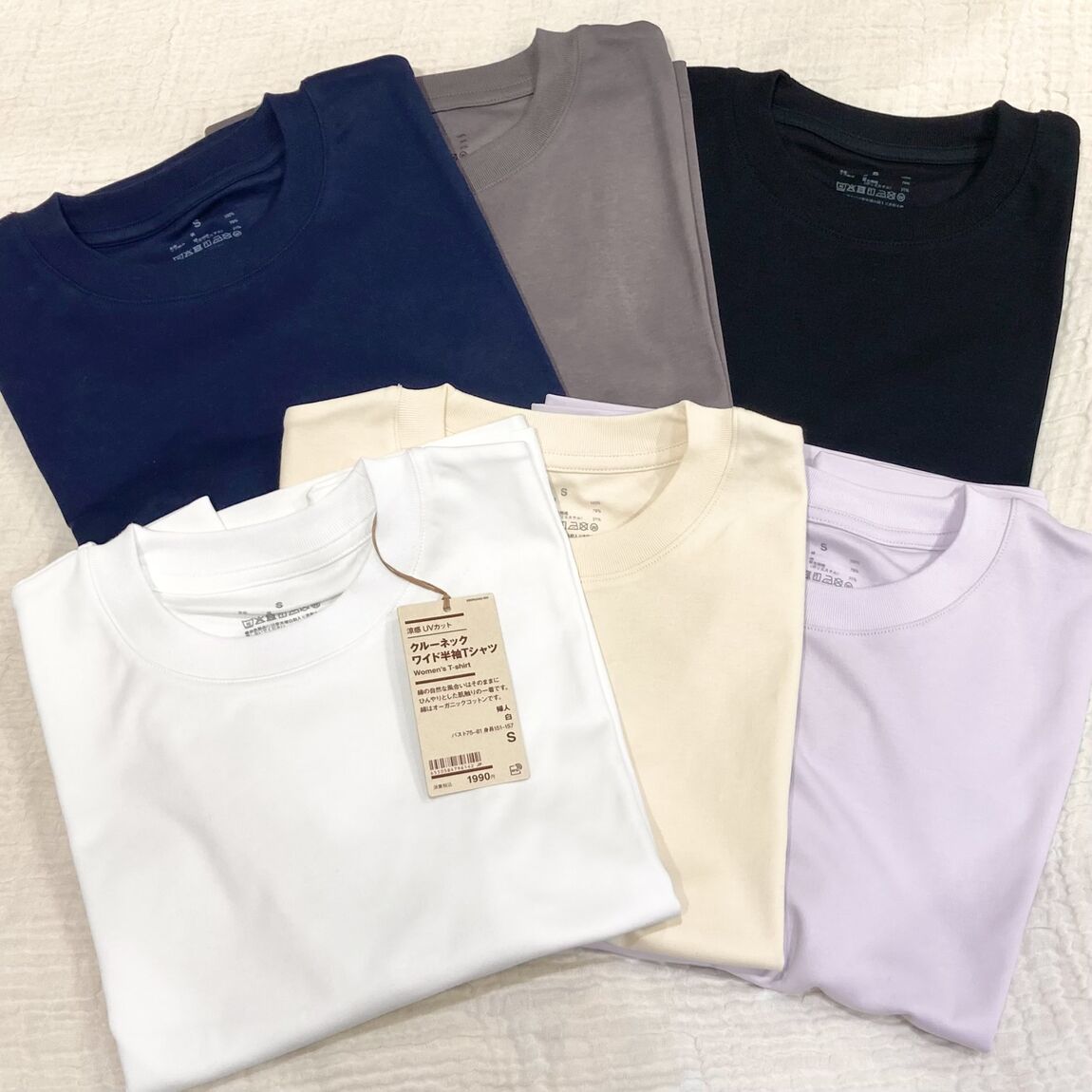 【ザ・モール仙台長町】婦人 涼感ＵＶカットクルーネックワイド半袖Ｔシャツ全6色