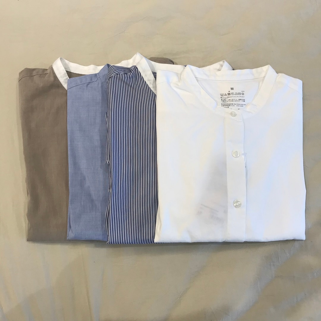【アピタ島田】超長綿スタンドカラーシャツ単品