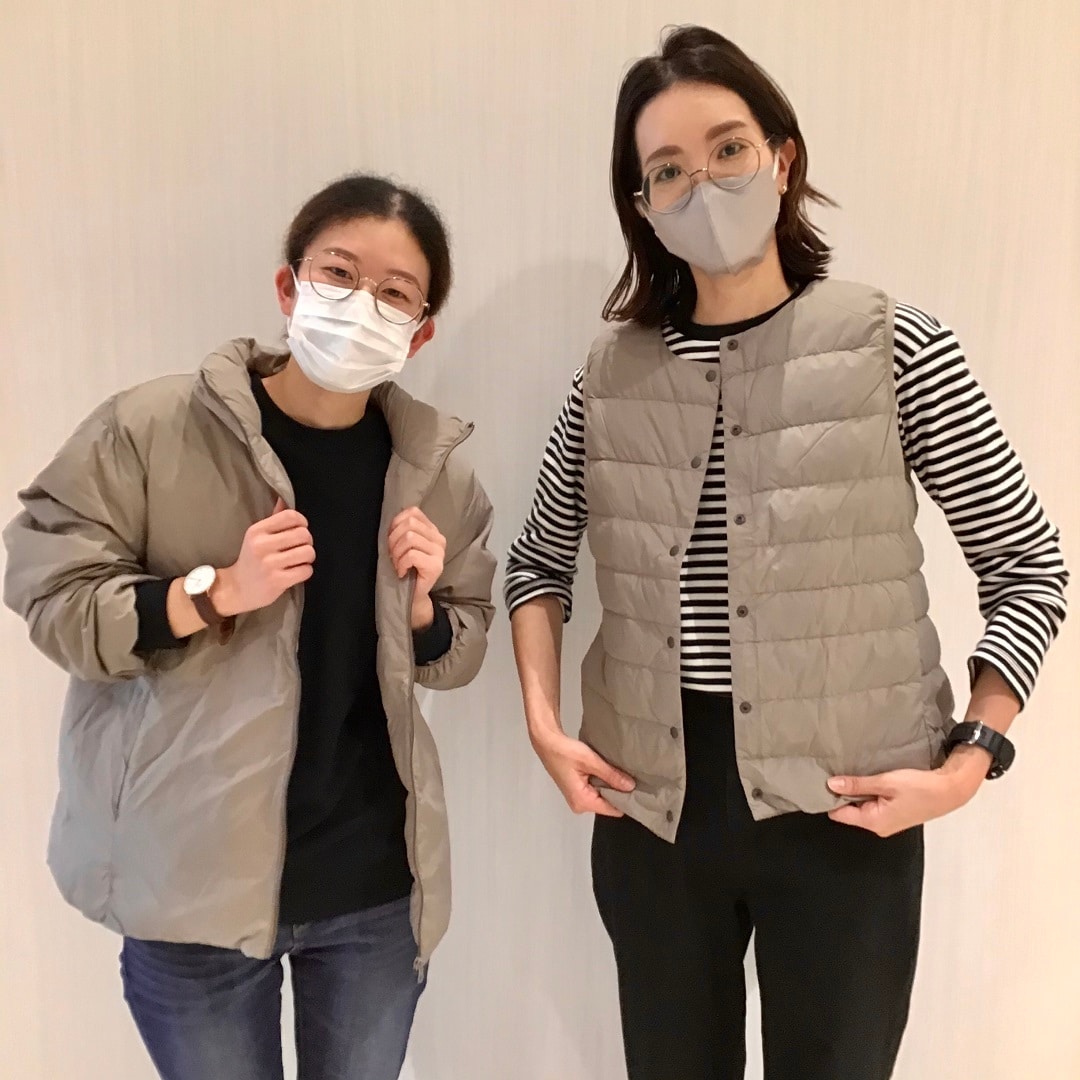 ダウン　スタッフ着用写真