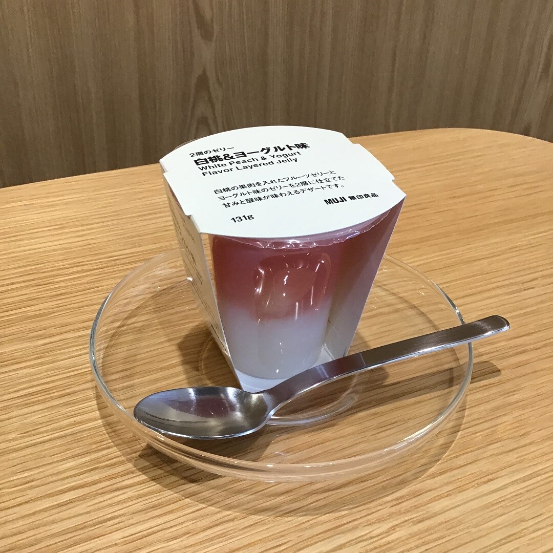 【アピタ島田】2層のゼリー白桃＆ヨーグルト味パッケージ画像