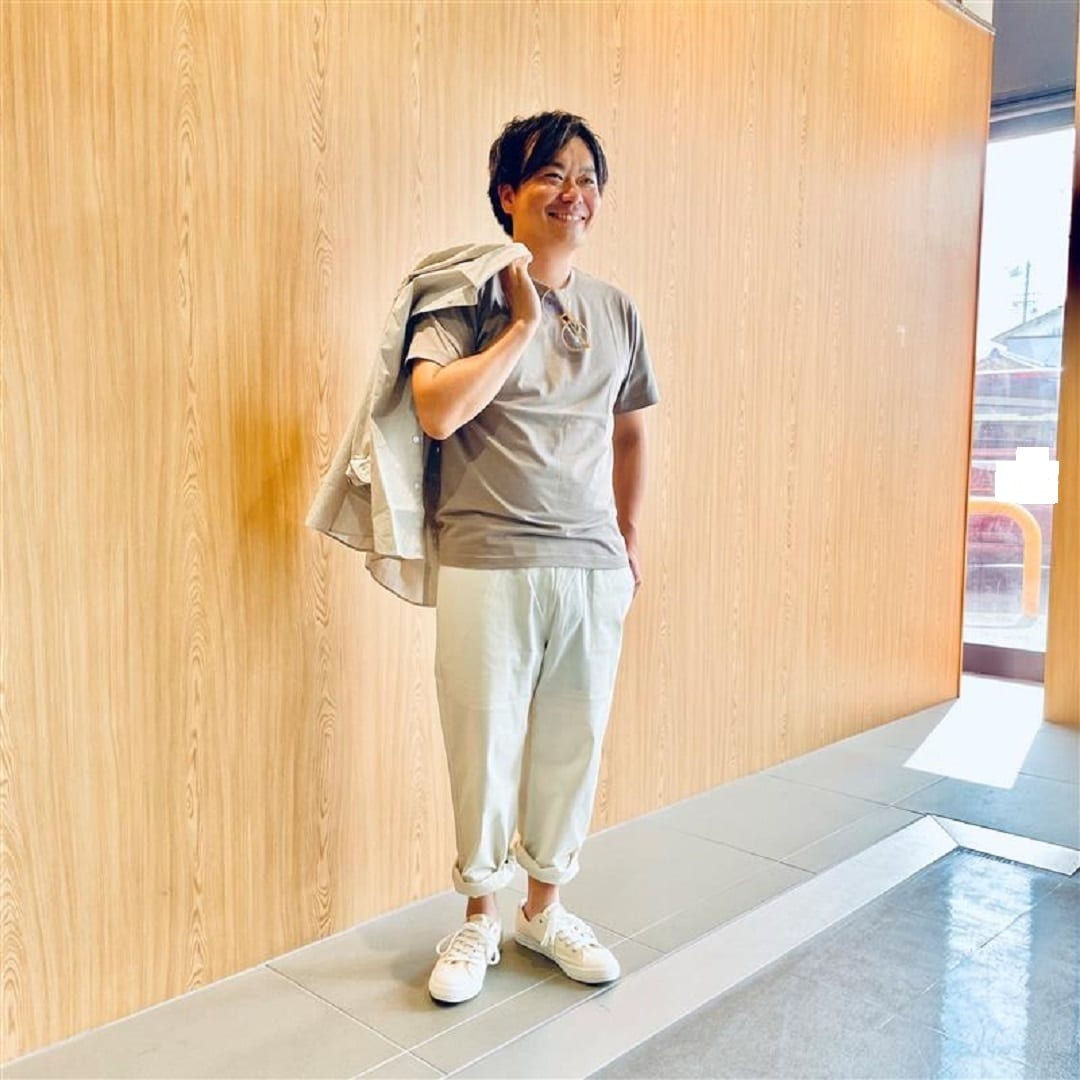 紳士ブロードシャツコーデ