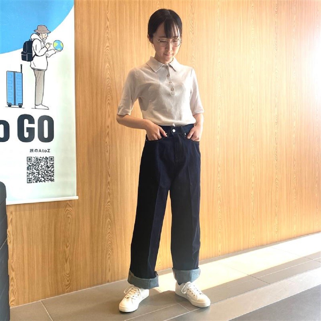 ポロセーターコーデ