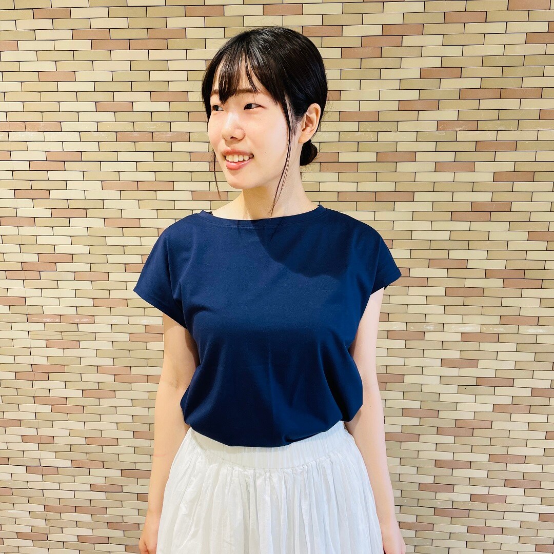 天竺編みフレンチスリーブTシャツ