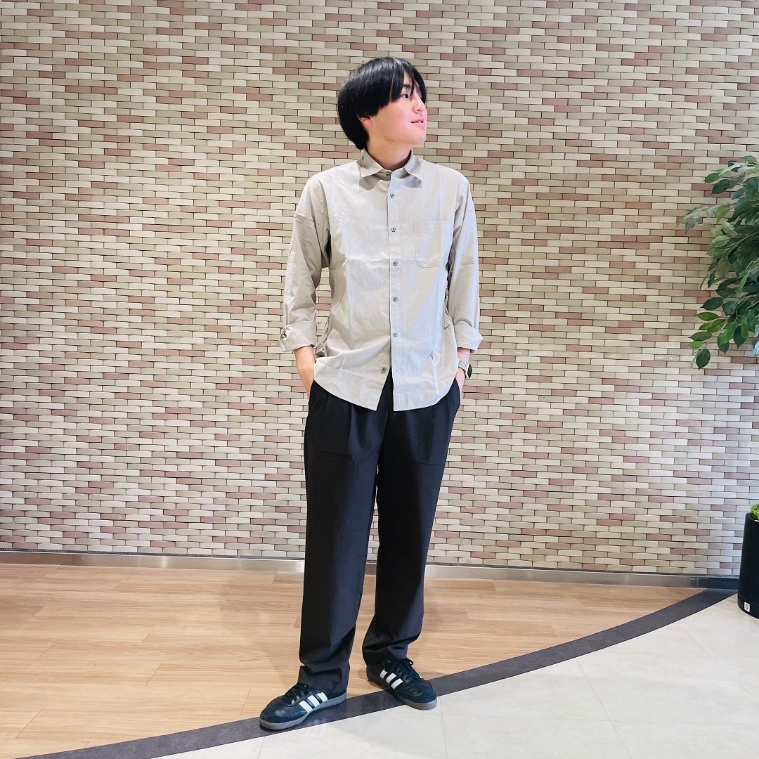 紳士ブロードシャツコーデ