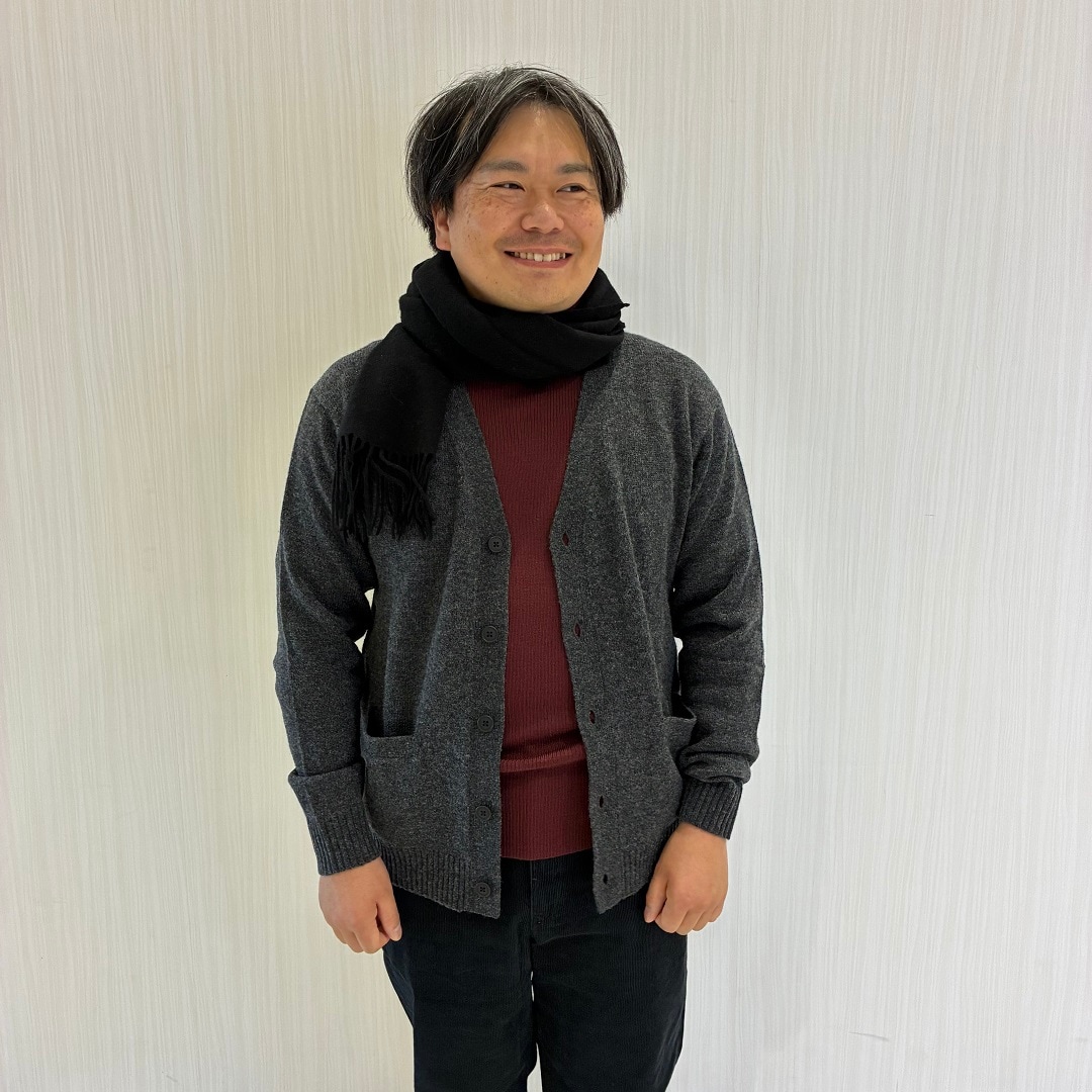 紳士　ウールカーディガンコーデ