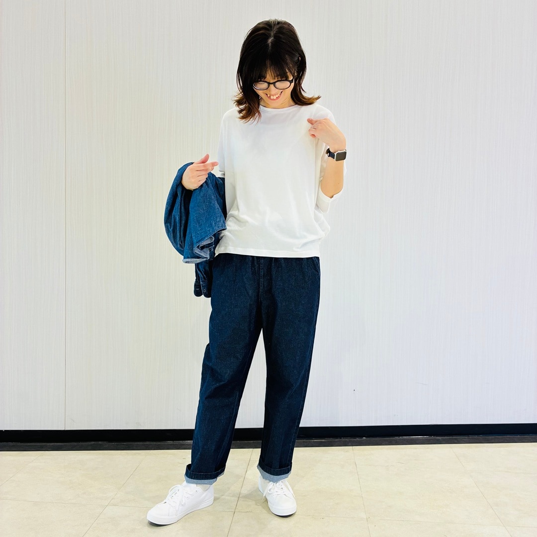 婦人なめらか天竺Tコーデ